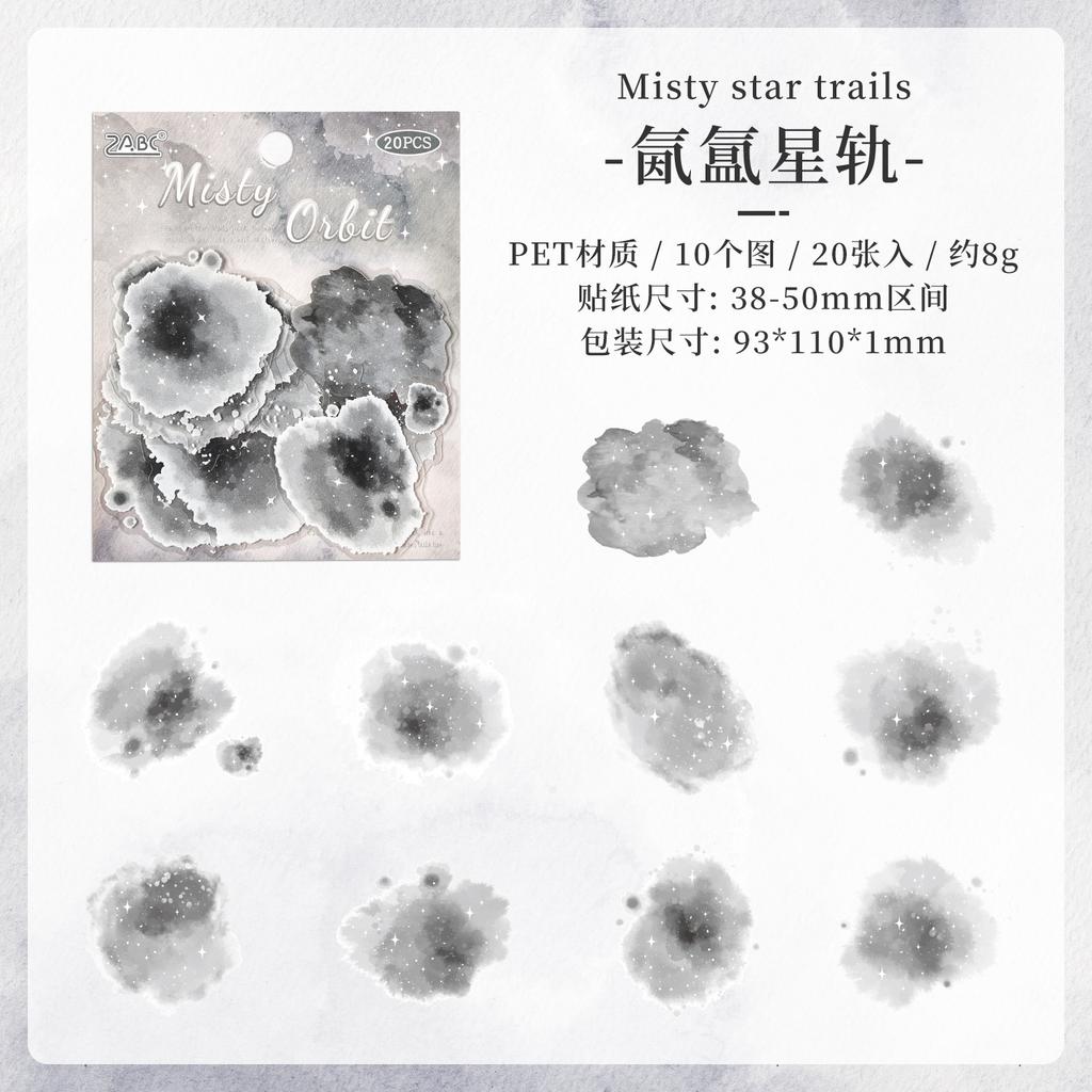 20pcs/lot Kawaii Stationery Stickers Starry Sky Painting Realm Planner Decorative Mobile Sticker Scrapbooking Craft Sticker