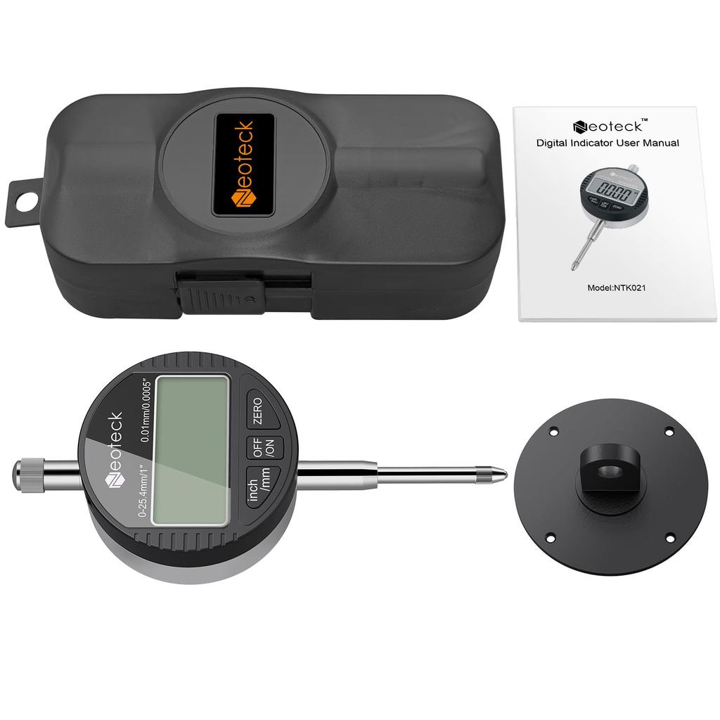 Neoteck Циферблатный манометр высокой гарантии, Прецизионный, 18 месяцев (Точность 0,01, Диапазон 25,4, Черный)