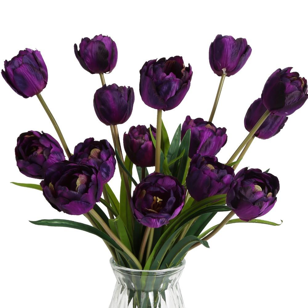 5 пучков настоящих тюльпанов Букет цветов 15 головок искусственных тюльпанов для свадебных композиций Центральные украшения для дома