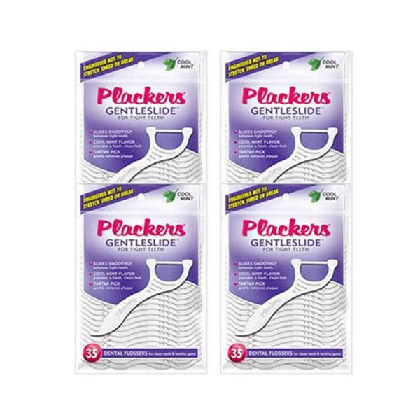 Зубная нить Flackers Gentle Slide, 4 шт., 35 шт.