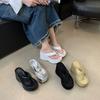 Иностранный стиль растет, супервысокий каблук и тонкие шлепанцы для женщин, летние модные шлепанцы на танкетке, пляжные шлепанцы на толстой подошве для женщин