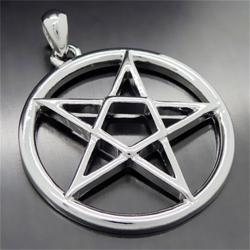 Мужское кулон на шнурке, пентаграмма