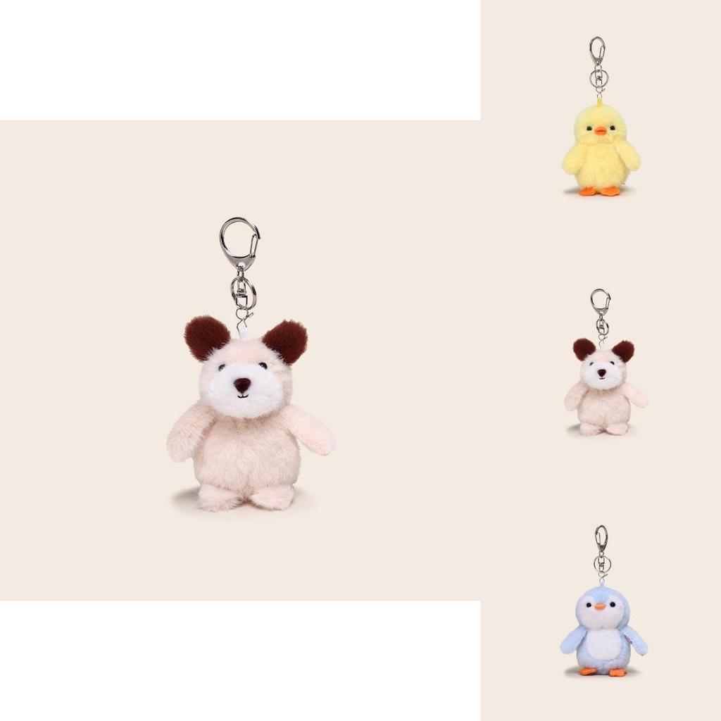 Otter Penguin Sheep Bear Plush Keyring Featuring Cute Cartoon Animals For Backpack Accessories