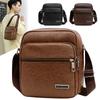 Men's Fashion Classic Leather Crossbody Bag Business Casual Shoulder Bag Large Capacity Storage Briefcase Luxury Designer Bag