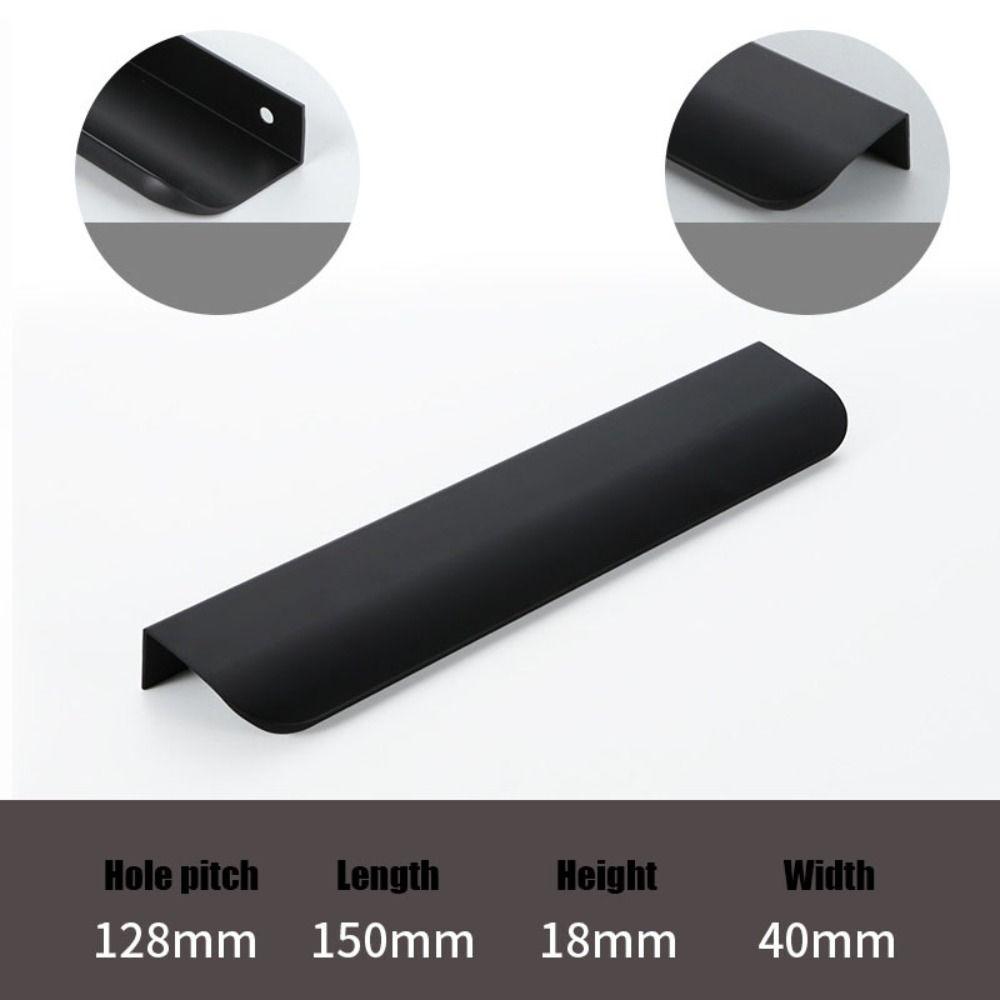Дверная ручка с двойным отверстием, черная/золотая/серая, для шкафа с длинной ручкой, скрытая ручка для шкафа, для шкафа