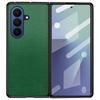 For Samsung Galaxy Z Fold7 5G Case Litchi Texture PU Leather Coated PC + TPU Protective Phone Back Cover