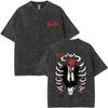Japanese Anime Dorohedoro Kai Vintage Washed T-shirt 's Rock Gothic Horror T Shirt   Cool ga Oversized T-shirts