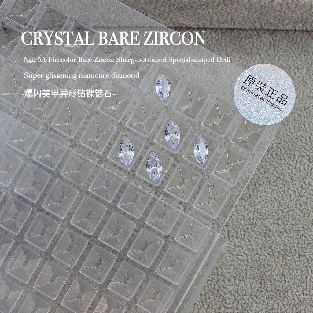 Вспышка Мини Маленький Голый Цирконий Кончик Нижний Куча Бриллиантовый Инопланетный Камень Сахарный Голубиный Яйцо Капля Воды Дизайн Ногтей Конский Глаз Украшения Для Ногтей