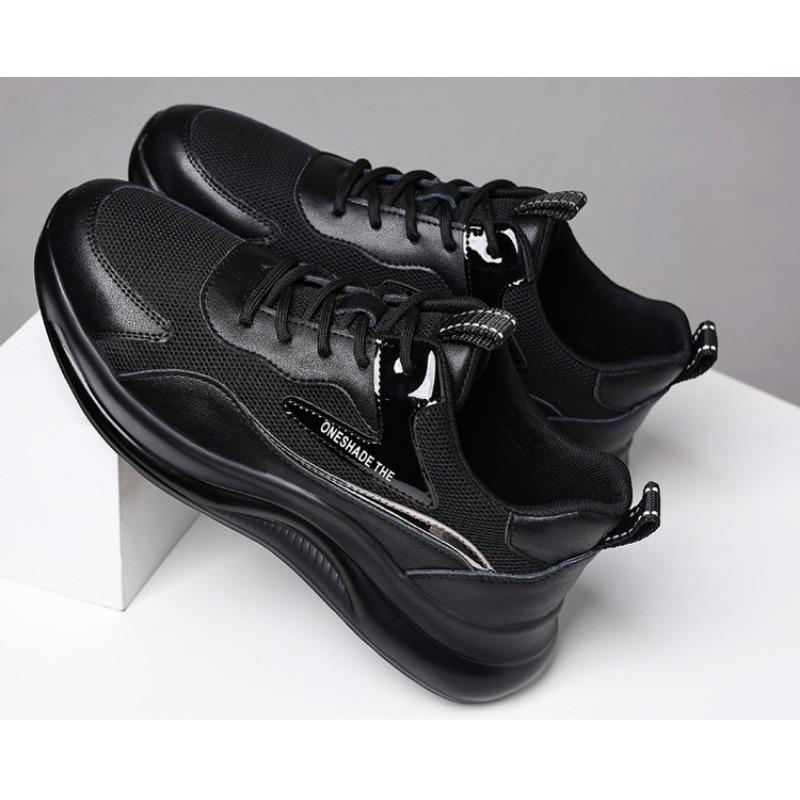 Fashion New Platform Leather Men's Sneakers Designer Soft-soled Casual Man Shoes Spring Autumn Fashion Male Zapatos Para Hombre