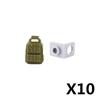 10 шт./лот Фигурка солдата MOC Рюкзак Строительные блоки Военные аксессуары Современная армия Спецназ Сумка Кирпичи Игрушки J044