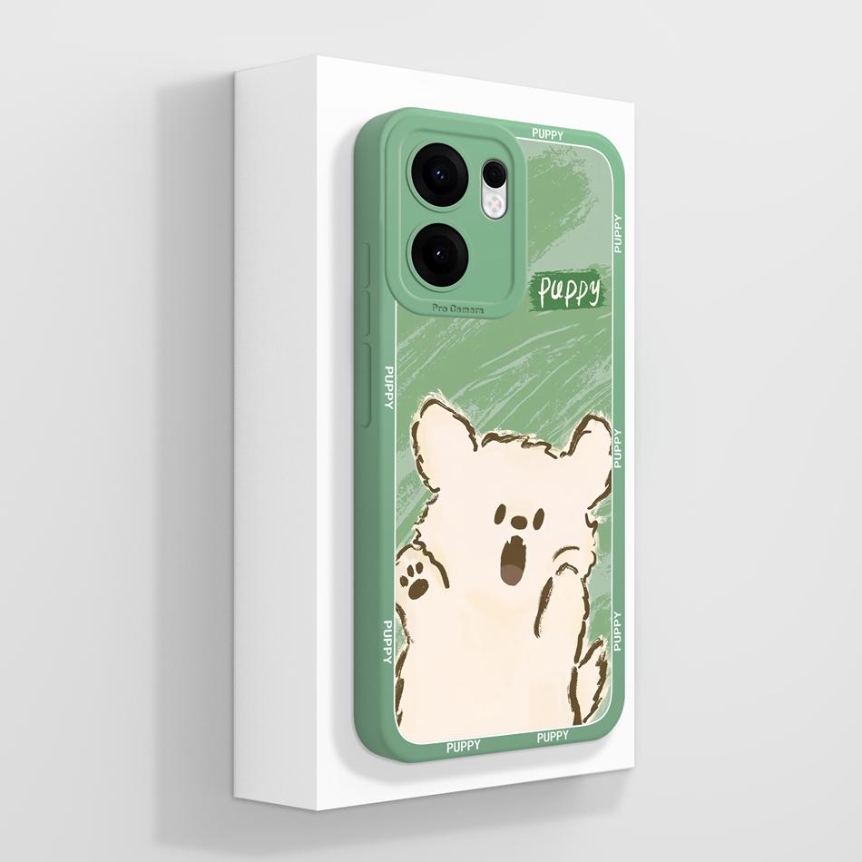 Case For Oppo Reno 13F 4G 5G Luxury Floral Print Soft Liquid Silicone High Quality Phone Shell For Reno13F Full Coverage Bumper