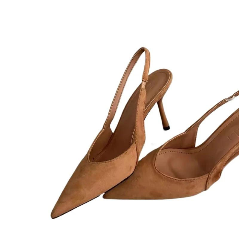 Women's Shoes Slingbacks Women's High Heels Fashion Slip On Office and Career Sexy Pointed Toe Closed Toe Sandals
