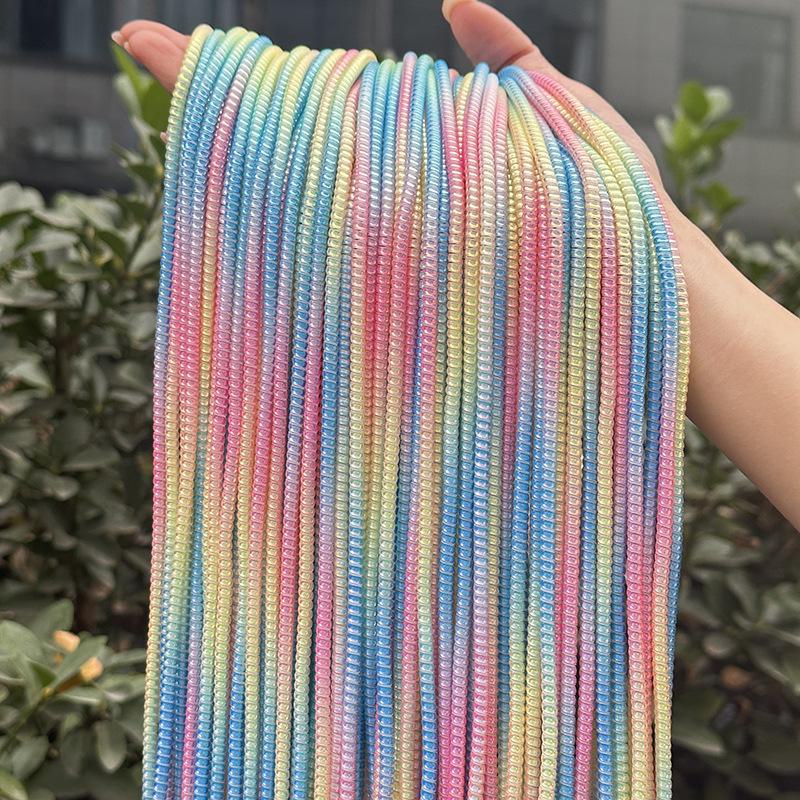 Защитный чехол для кабеля для зарядки Rainbow Laser длиной 1,4 м/1,6 м — чехол для обмотки кабеля мобильного зарядного устройства