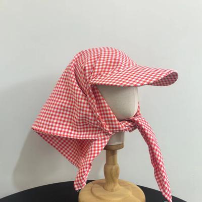 JYL DIY Кепка в клетку женская летняя для улицы кемпинга защита от солнца хлопковая