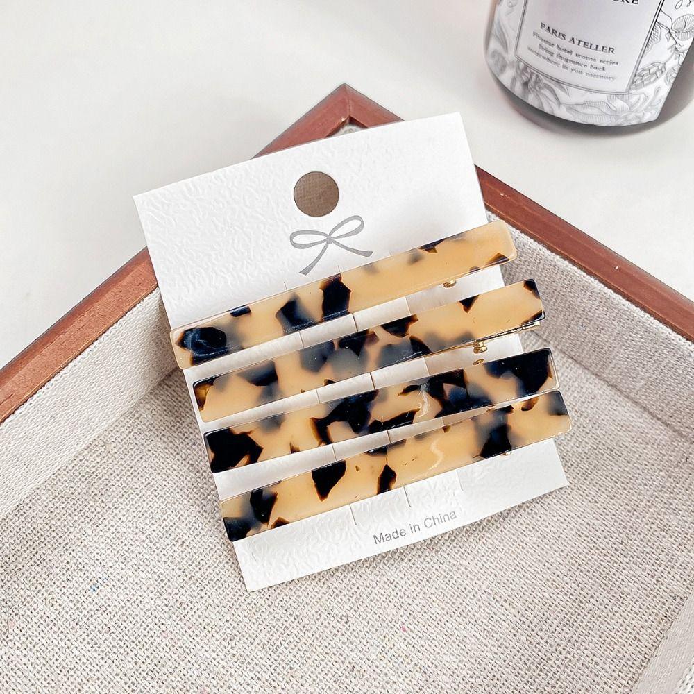 Фигурные заколки из уксусной кислоты, украшение для волос, минималистская заколка для волос, ретро-заколка для волос из ацетата для девочек