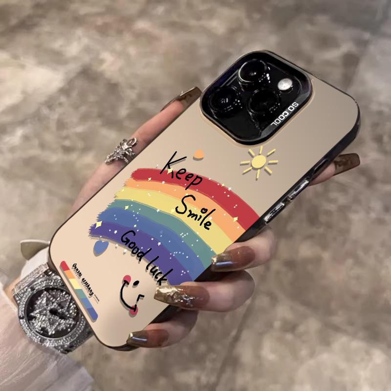 Подходит для чехла на мобильный телефон Apple 11 iphone11plus новый 11promax милый 11 свежий радуга улыбка