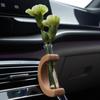 Ваза для цветов из цельного дерева, креативное устройство для оформления цветочной композиции на центральной консоли, держатель для цветов своими руками, автомобильные аксессуары