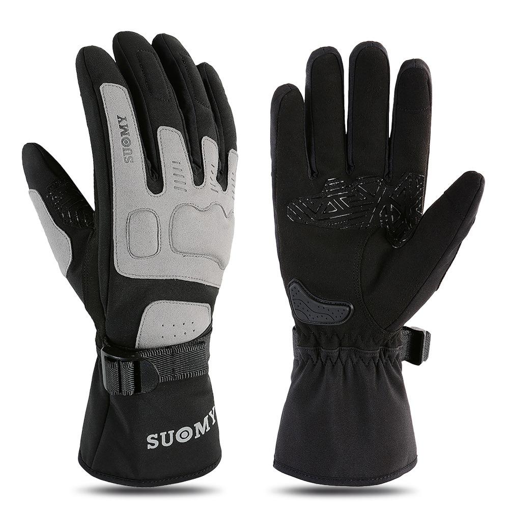 1Pair Touch Screen Motorcycle Gloves Waterproof Biker Gloves for Cycling,Hiking,Running,Driving