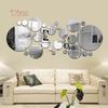 CO&LO Household Product 30Pcs 3D Mirror Round Removable Self Adhesive Wall Sticker Wallpaper Home