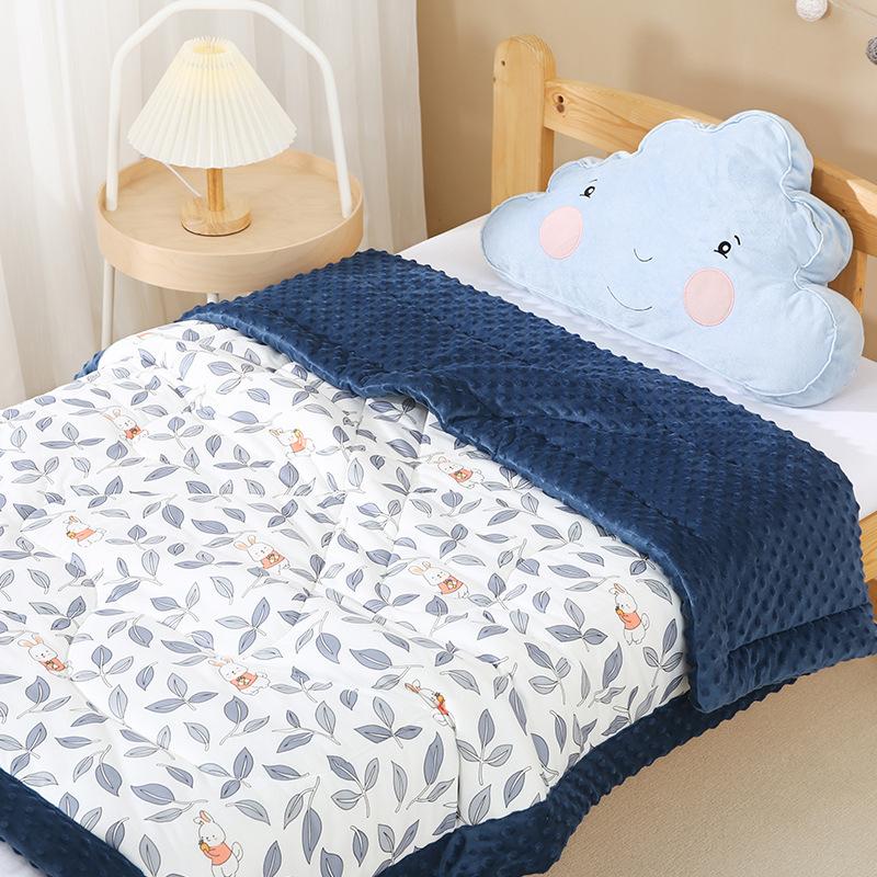 Baby Bean Blanket Children's Blanket Soy Protein Fiber Quilt Knitted Cotton Thickened Bean Velvet Bedding
