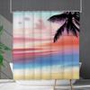 Shower Curtain Waterproof And Mildew-Proof Coconut Tree Beach Beach Bathroom Shower Curtain Shower Curtain Partition Curtain Free Punching