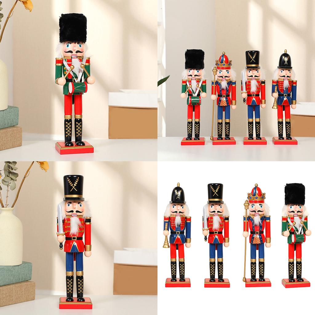 Intricately Carved Wooden Nutcracker Christmas Nutcracker Festival Christmas Mini Soldier Decorations Fine Craft
