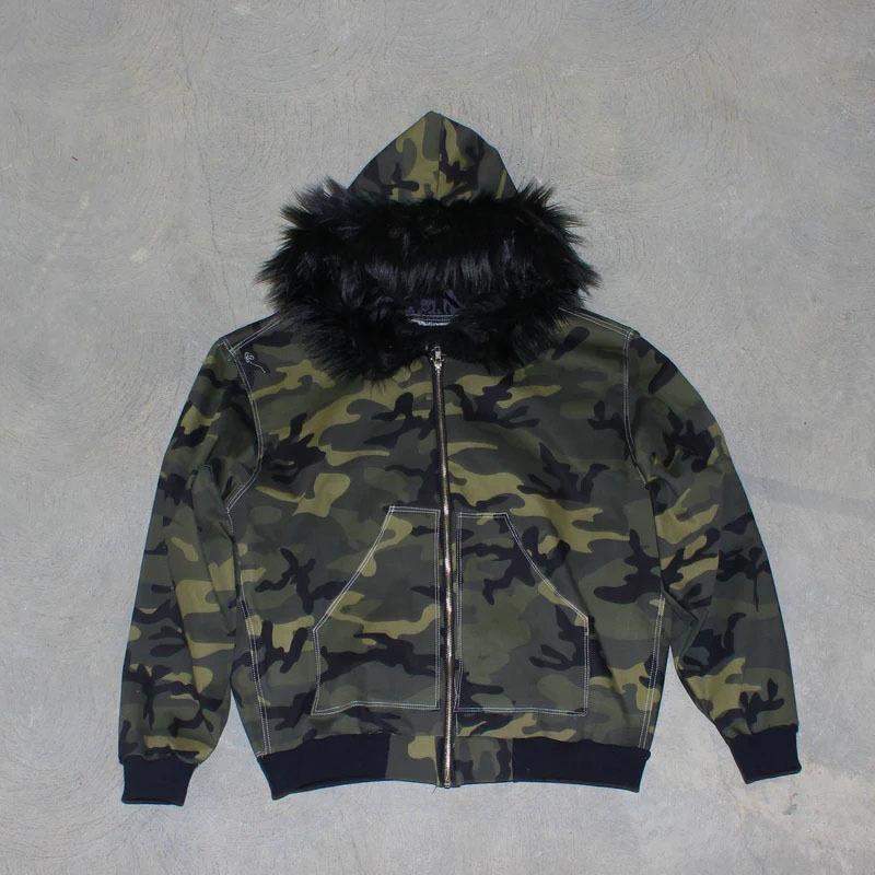 2KWEIRD Харадзюку Y2k Миллениал Хотти Американский Ретро Худи на Молнии с Меховым Воротником Женская Осенне-зимняя Хип-хоп Куртка на Молнии