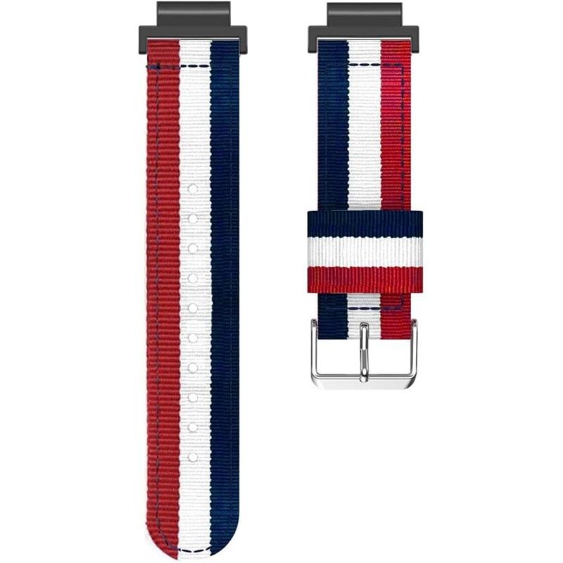Нейлоновый ремешок для Garmin Forerunner 235 735 230 220 630 620 Цветная полоса с прошивкой Ремешок для часов Approach S20 S6 Браслет с запястьем Металлические разъемы