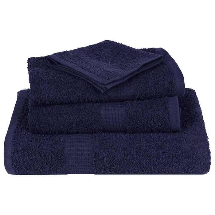 VidaXL Serviettes de bain 4 pcs bleu marine 100x150 cm 100% coton, serviette, ensemble de serviettes de bain, serviette 136789
