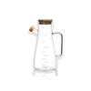 Oil Vinegar Bottle 900ml Bamboo Lid Glass