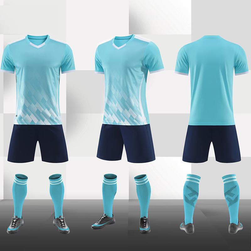 Football Jersey Set, Men'S And Women'S Adult Children'S Training Jersey, Short-Sleeved Printed Font Size Competition
