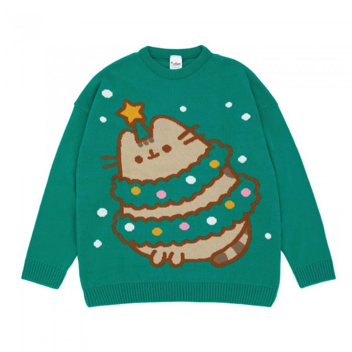 Pusheen Womens/Ladies Knitted Christmas Sweatshirt