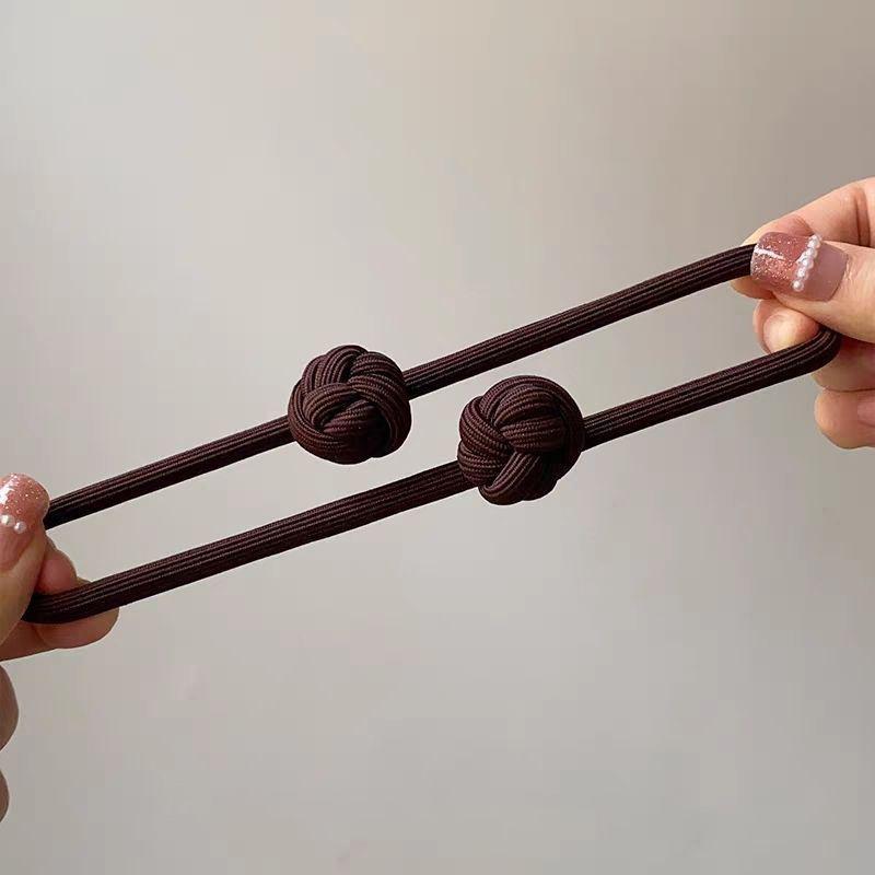 Высокая повязка для волос с конским хвостом, эластичная резинка, китайский узел, веревка для волос, резинка для волос, простая завязанная веревка для волос для женщин, декор, подарок