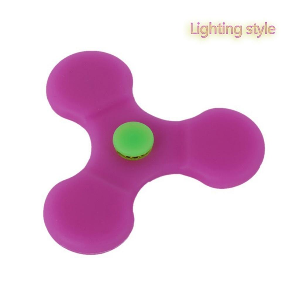 Светящийся в темноте силиконовый ручной спиннер Focus Toys светящийся EDC Fidget Spinner Toy