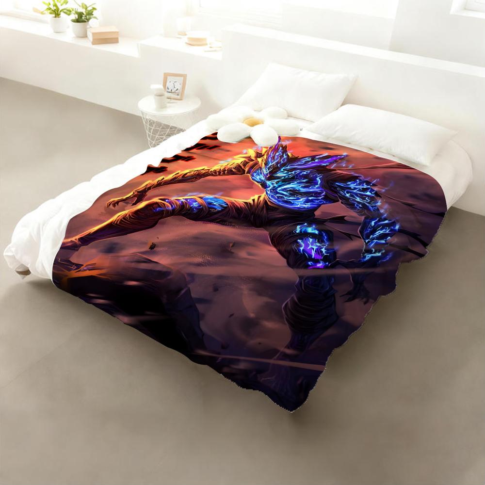 Anime One Punch Man Throw Flannel Throw Blanket: Soft Kid-Friendly Warm Anti-Static All Season Washable Couch Bed Home