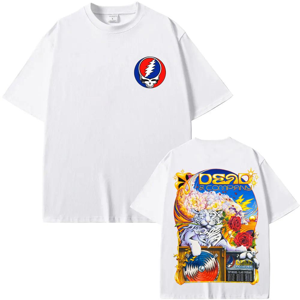Grateful Dead Band Tshirts Tour 2025 New Graphic Print T-shirts Men Women Fashion Casual Rock Streetwear Cotton Short Sleeve