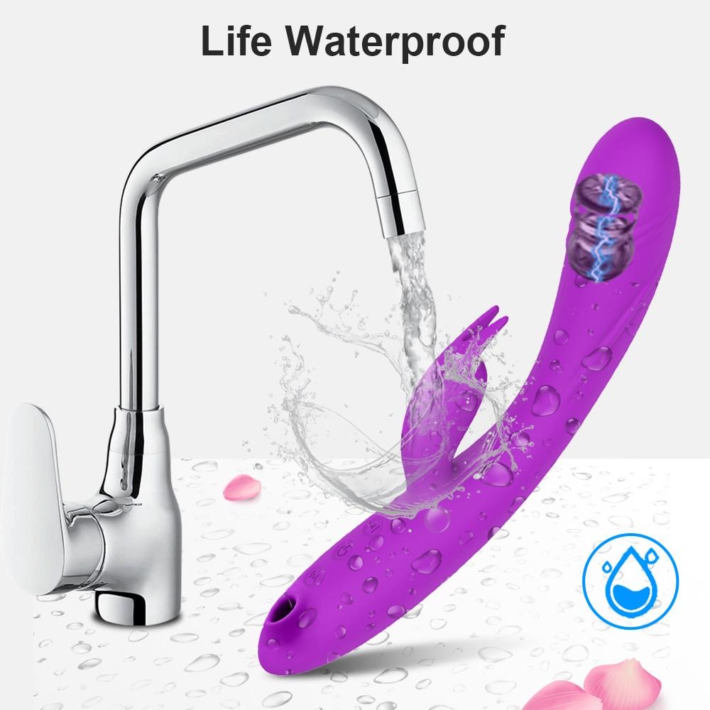 3 в 1 G точечный вибратор-кролик, присоска для клитора, фаллоимитатор, сосущий вибратор, женский вакуумный стимулятор, секс-игрушки для взрослых