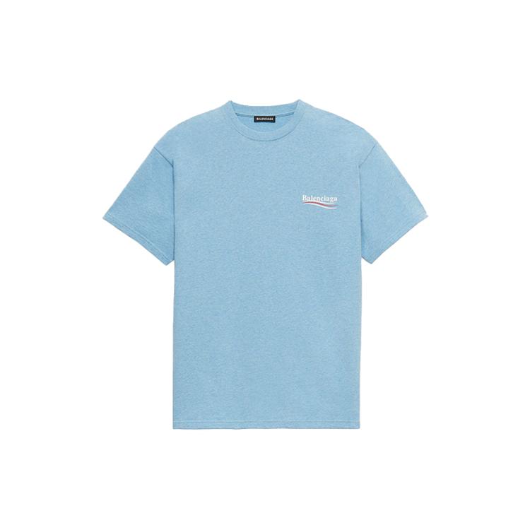 Balenciaga T Shirt Men's Carolina Blue 570803TBV425840