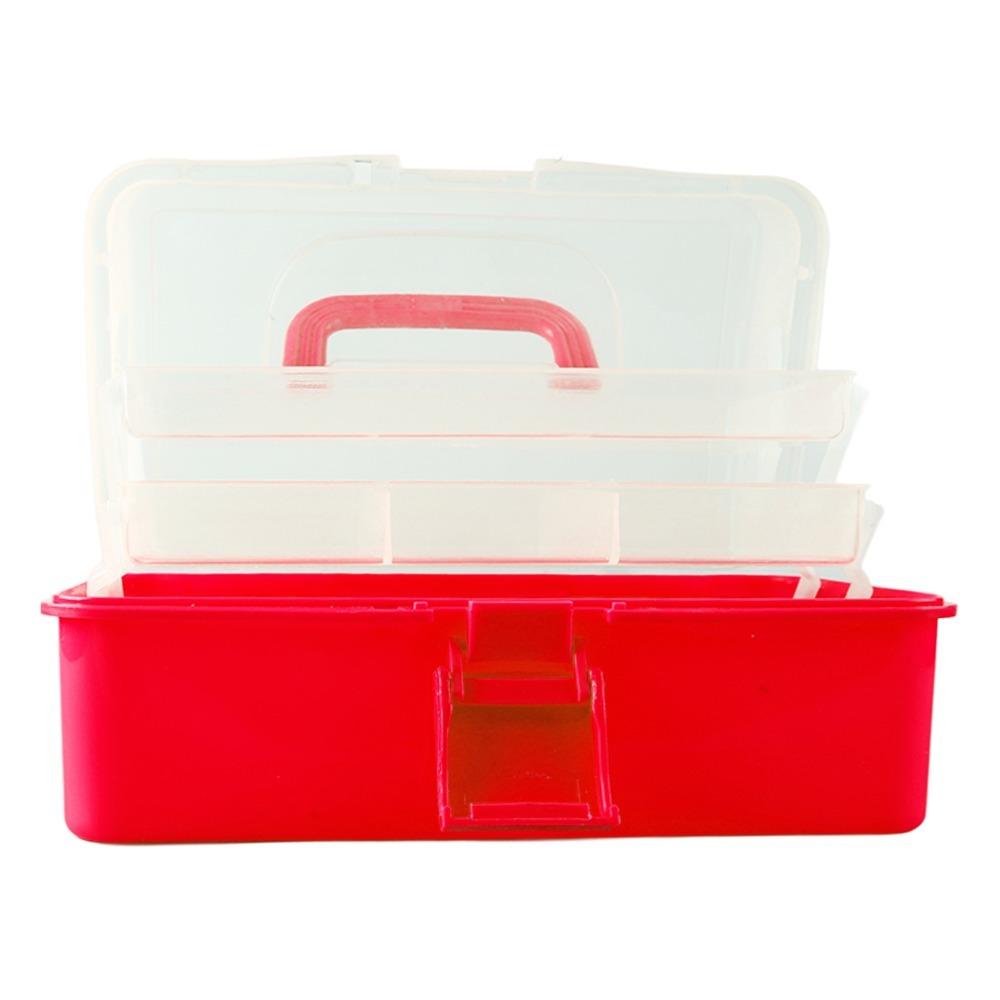 Folding Folding Tool Box Three Layer Plastic Storage Box Three Layer Storage Box For Art Craft