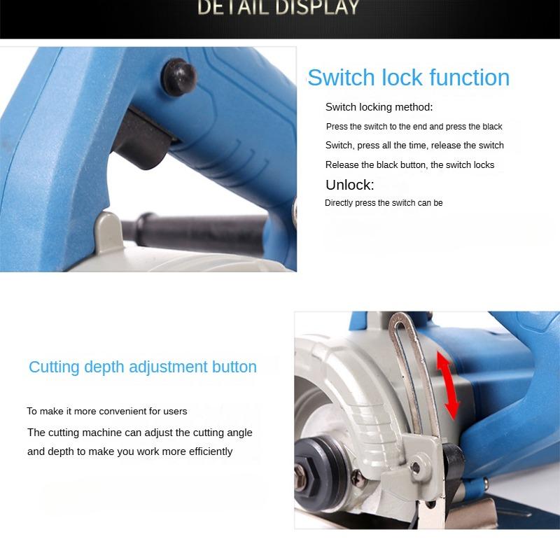 Dongcheng Marble Machine Каменный режущий станок Z1E-FF03-125 Керамическая плитка Дерево 1800 Вт Высокомощный долбежный станок