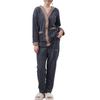 CoeFodMavo Fluffy Loungewear Pajama Long Long and Cute and Fluffy Pajamas with Jacquard Solid Fleece and Lightweight for Autumn and Women's Set,