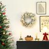 60cm 24inch Flocked Prelit Christmas Wreath