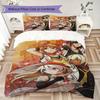 God Eater Pattern Bedding uilt Set uilt Cover Pillowcase Home Decoration Birthday Gift (1 * duvet cover + 2 * pillowcase  without core)