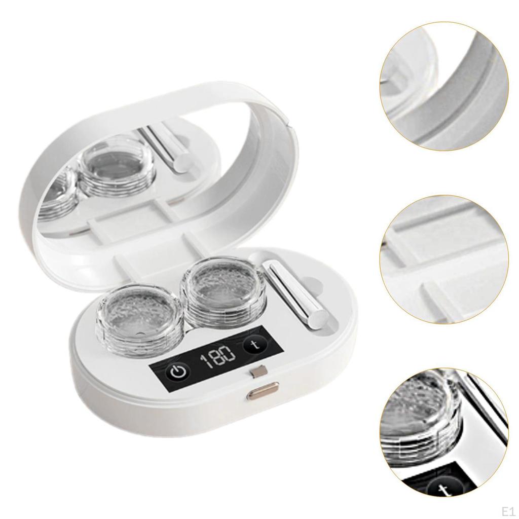 Ultrasonic Vibration Contact Lens Cleaning Tool for Travel Soft Hard Colored