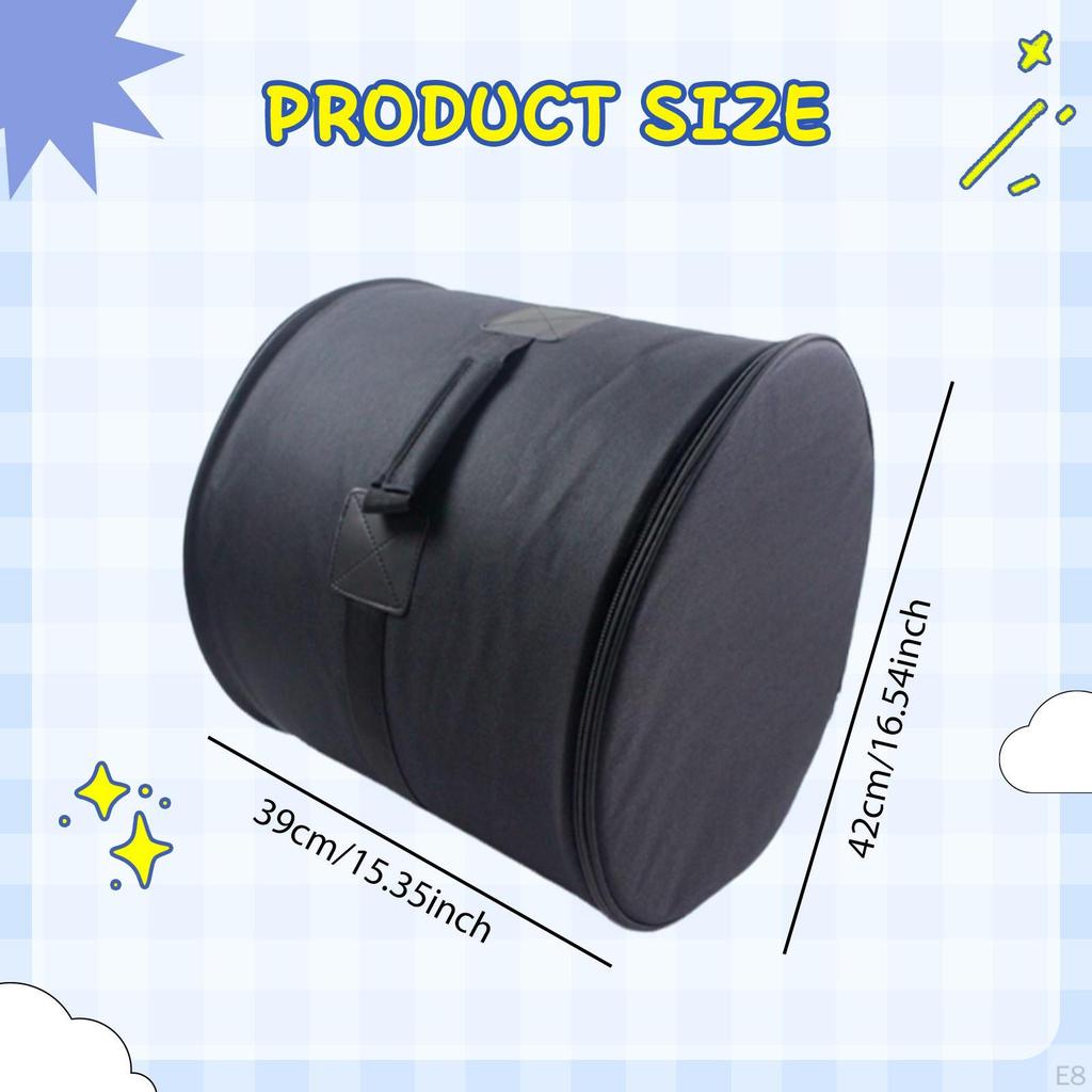 Tom Drum Bag Cover Dustproof with Handle Thick Padded Professional for Travel Carrying Case