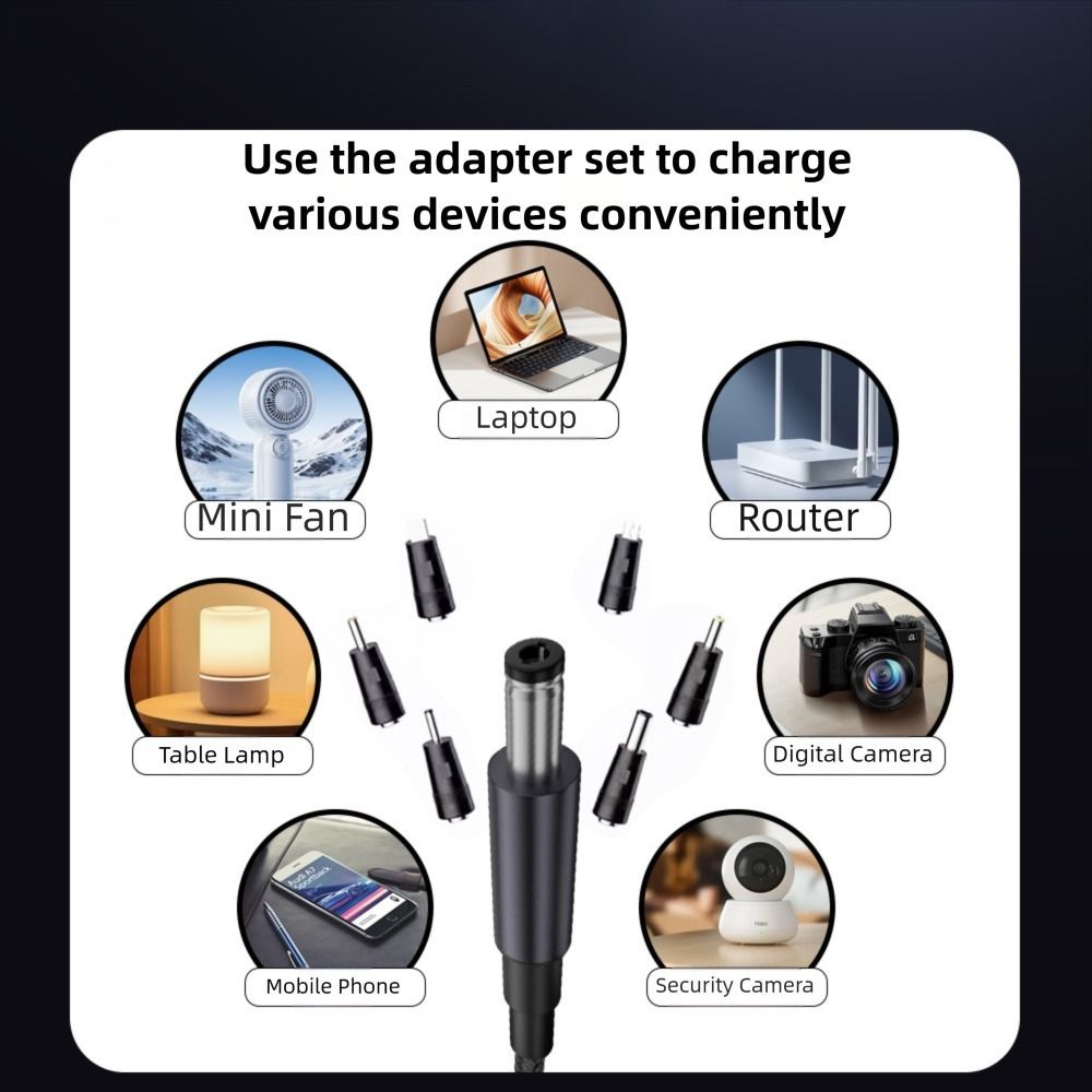 Digital Display Type-C to DC Power Cord 5V/9V/12V/15V/20V Boost Cable  Laptop Camera