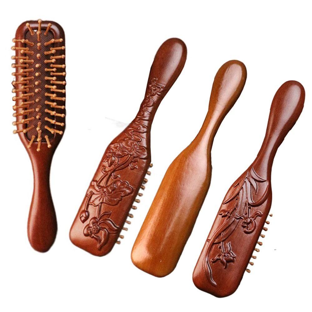 Антистатическая расческа с воздушной подушкой для волос, расслабляющая кожу головы, меридианы головы, деревянная массажная расческа, дорожная