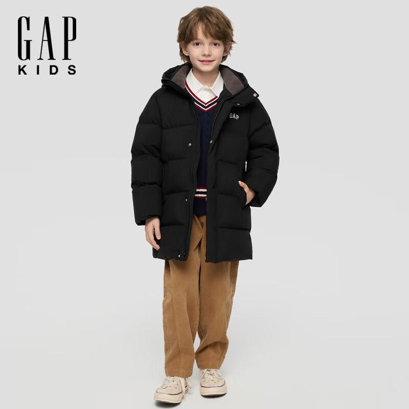 Gap Kids' Unisex Logo Hooded Down Jacket