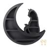 Cat On The Moon Crystal Wood Shelf Decorative Multi Layers Wooden Display Shelf for Home Bedroom Living Room Office