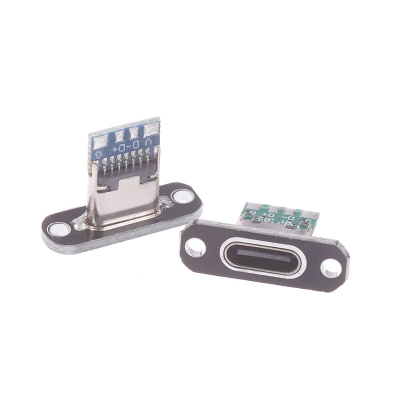 5 шт. разъем USB 3.1 Type C с винтовой фиксирующей пластиной Type-C USB Jack 3.1 Type-C 2Pin 4Pin женский разъем разъем для зарядки порт